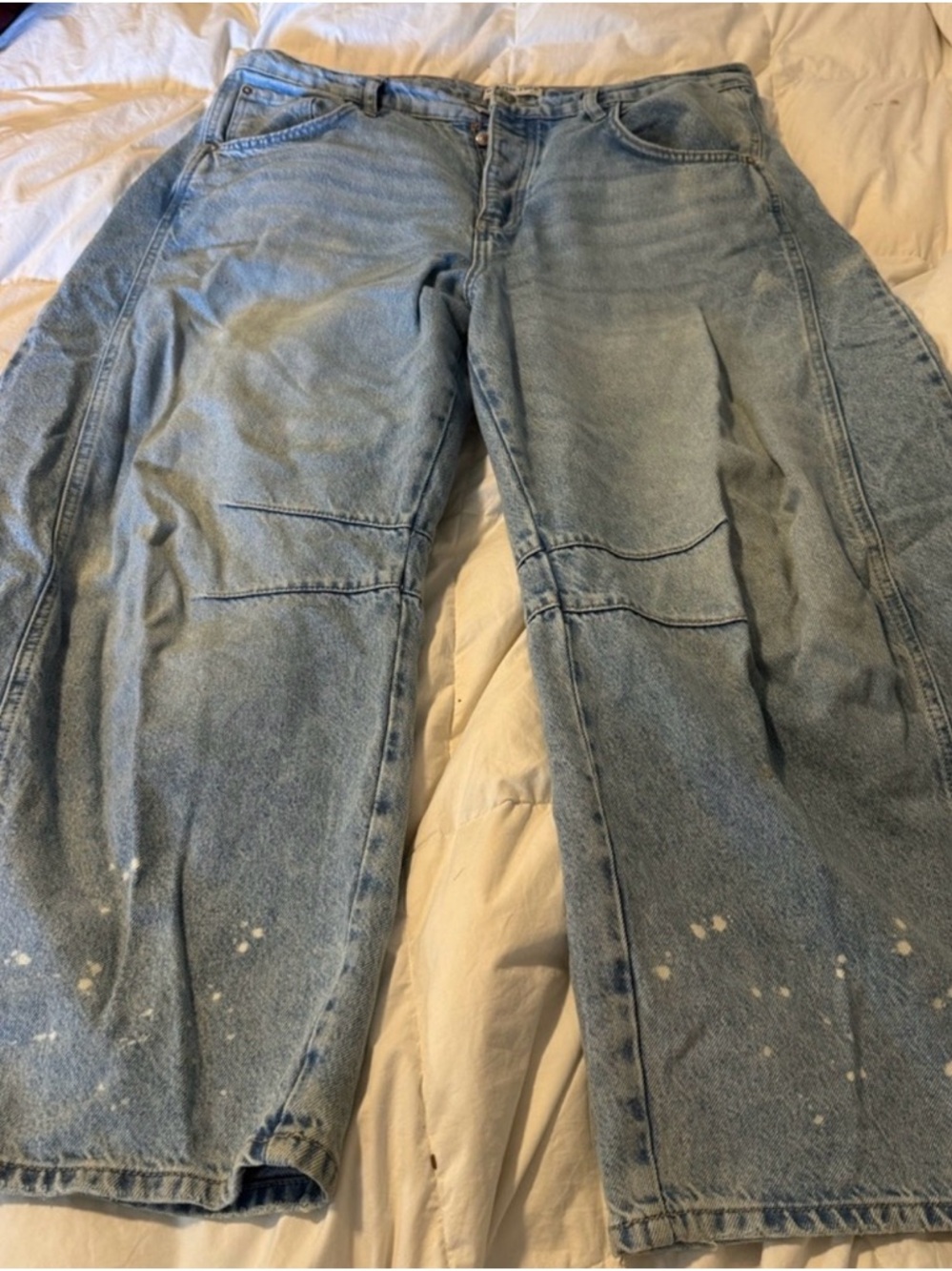 Free People Good Luck Barrel Jeans Sz 31 - Picture 3 of 4